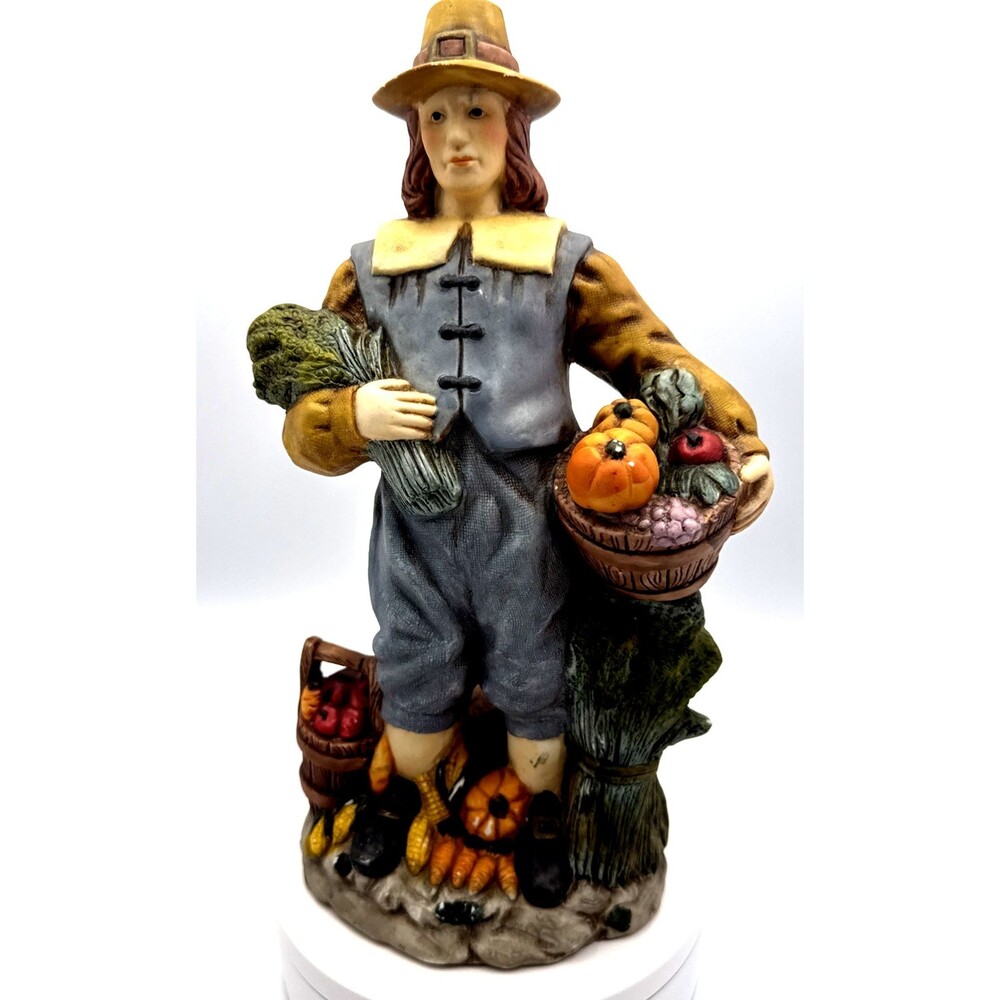 Vintage Brinns PGH, 10.5" Harvest Man - Fall / Thanksgiving Pilgrim Figure